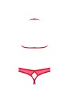 Ensemble de lingerie ouvert 2 pièces 870-SEC-3 ROUGE - L/XL
