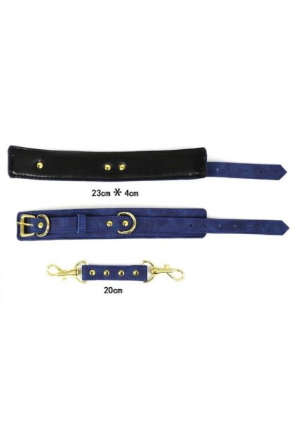 MENOTTES SIMILI PIN LOCK BLEU