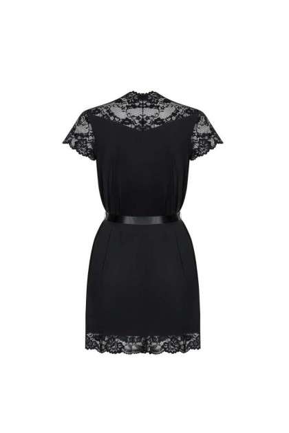 PEIGNOIR NOIR 810-PEI-1 - OBSESSIVE - XXL