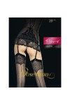 BAS PORTE-JARRETELLES NOIR VESPER - FIORE - TAILLE 3