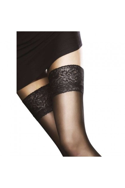 Bas autofixant milena noir hold-UPS 20 DEN - T2 - Love Shop Avenue