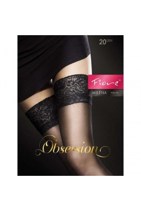 BAS AUTOFIXANT MILENA NOIR HOLD-UPS 20 DEN - T3