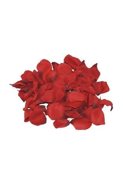 PETALES DE ROSES EN TISSUS ROUGE