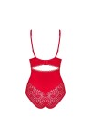 BODY OUVERT ROUGE JOLIEROSE TEDDY - OBSESSIVE - XXL