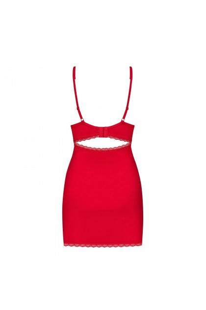NUISETTE ROUGE JOLIEROSE CHEMISE - OBSESSIVE - XXL