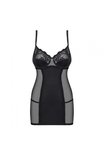 NUISETTE NOIR AMALLIE CHEMISE - OBSESSIVE - S/M