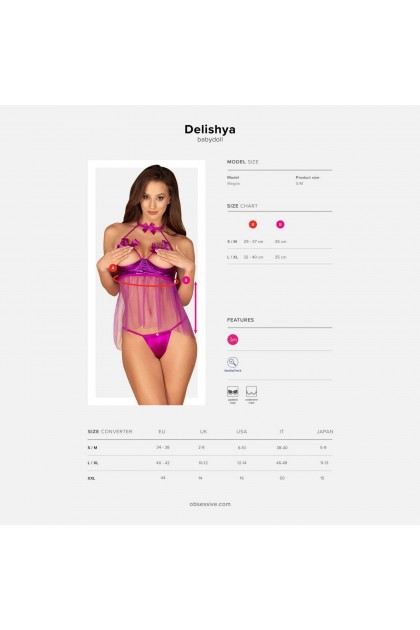 BABYDOLL VIOLETTE DELISHYA BABYDOLL - OBSESSIVE - S/M