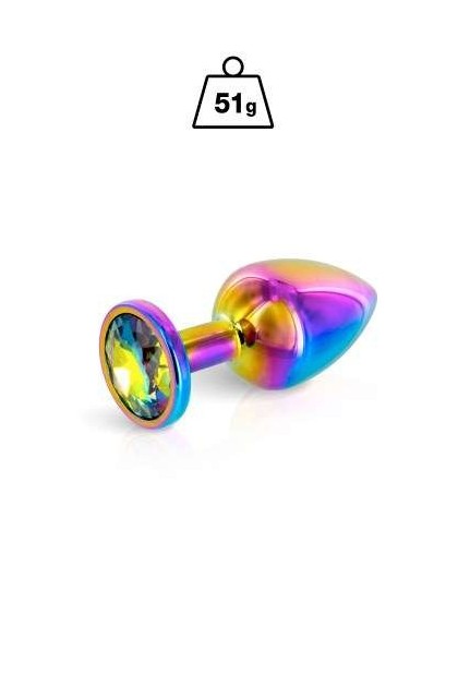 Plug rainbow aluminium et bijou cristal taille s - Love Shop Avenue