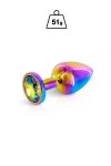 Plug rainbow aluminium et bijou cristal taille s - Love Shop Avenue
