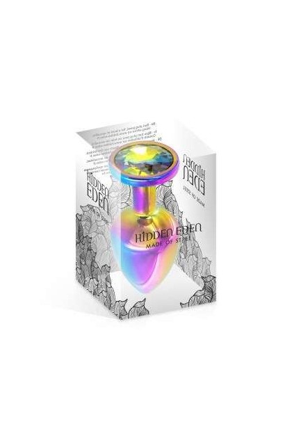 Plug rainbow aluminium et bijou cristal taille s - Love Shop Avenue