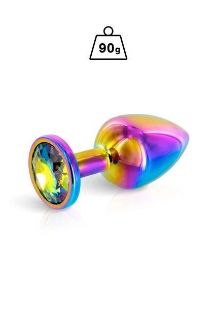 Plug rainbow aluminium et bijou cristal taille m - Love Shop Avenue