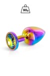 Plug rainbow aluminium et bijou cristal taille m - Love Shop Avenue