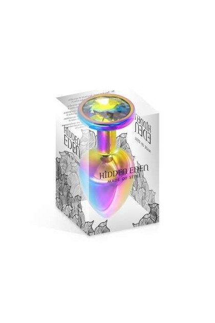 Plug rainbow aluminium et bijou cristal taille m - Love Shop Avenue