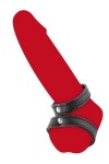 Double cockring simili cuir ajustable à pressions - Love Shop Avenue