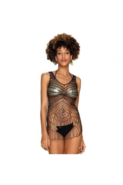 ROBE NOIR D607 DRESS - OBSESSIVE - S/M/L