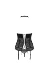 Corset jarretelles détachables noir ailey - OBSESSIVE - L/XL