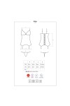 Corset jarretelles détachables noir ailey - OBSESSIVE - L/XL
