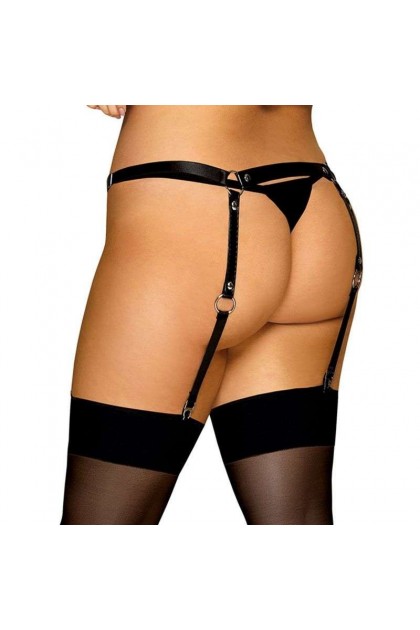 HARNAIS PORTE-JARRETELLES NOIR A756 GARTER BELT - OBSESSIVE - XL/XXL