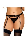Harnais porte-JARRETELLES NOIR A756 GARTER BELT - OBSESSIVE - XL/XXL