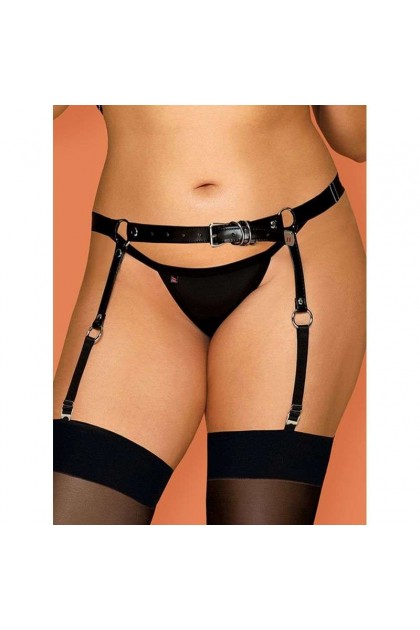 HARNAIS PORTE-JARRETELLES NOIR A756 GARTER BELT - OBSESSIVE - XL/XXL