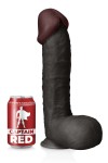 GODE GÉANT RÉALISTE NOIR 30CM AVEC GLAND POINT G