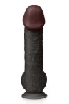GODE GÉANT RÉALISTE NOIR 30CM AVEC GLAND POINT G