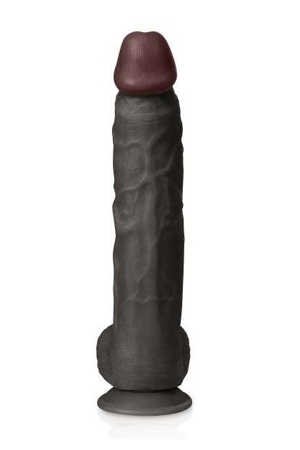 Gode réaliste noir ventouse énorme de 34.5cm - Love Shop Avenue