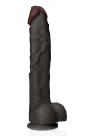 GODE RÉALISTE NOIR VENTOUSE ÉNORME DE 34.5CM
