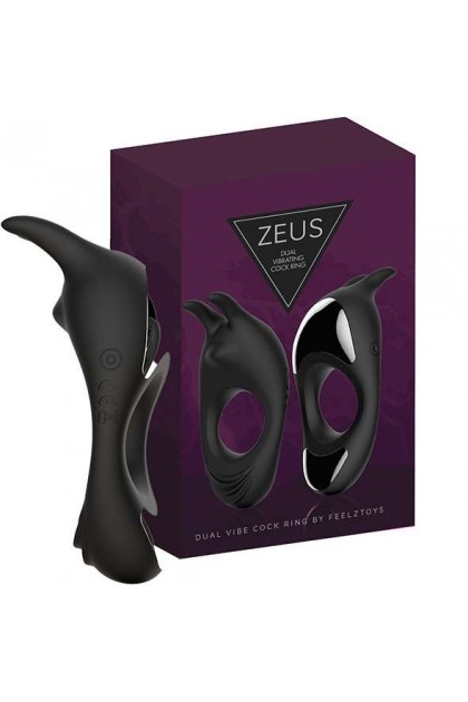 ANNEAU PÉNIEN ZEUS DUAL VIBE NOIR