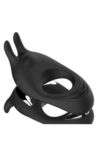 ANNEAU PÉNIEN ZEUS DUAL VIBE NOIR
