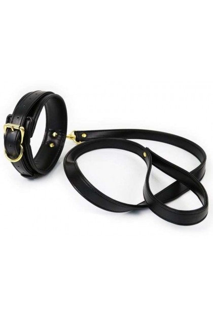 Collier et laisse lighty noir - Love Shop Avenue