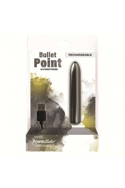 VIBROMASSEUR BULLET POINT 10 FONCTIONS NOIR