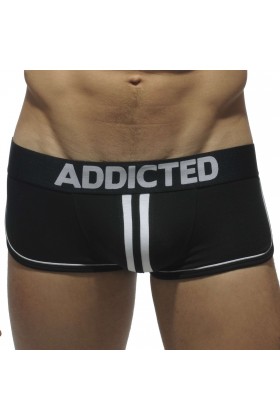 BOXER NOIR DOUBLE PIPING BOTTOMLESS - TAILLE S