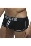 BOXER NOIR DOUBLE PIPING BOTTOMLESS - TAILLE S