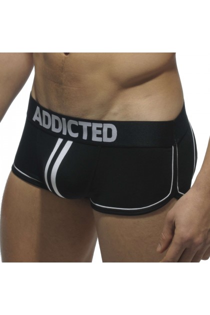 Boxer noir double piping bottomless - TAILLE XXL - Love Shop Avenue