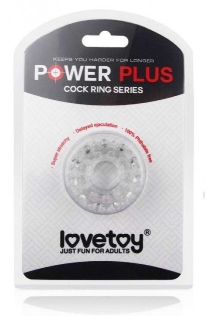 COCKRING POWER PLUS BUBBLE TRANSPARENT