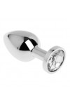 Coffret 3 plugs aluminium argent - S - M - L - STRASS BLANC - BR138