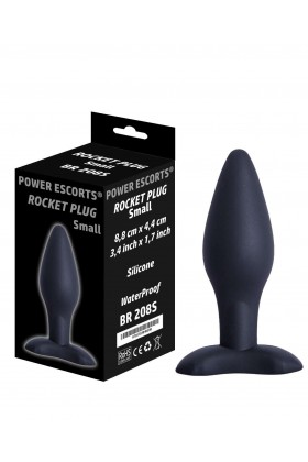 PLUG ANAL NOIR ROCKET PLUG EN SILICONE - SMALL - BR208S