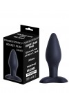 Plug anal noir rocket plug en silicone - SMALL - BR208S