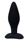 Plug anal noir rocket plug en silicone - LARGE - BR208L