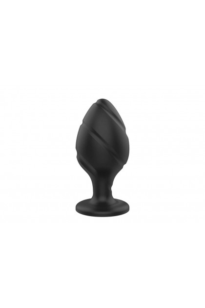 PLUG ANAL NOIR SCREW EN SILICONE - LARGE - BR216L