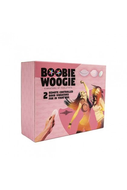 Vibromasseurs seins télécommandés boobie woogie (2 pcs) - FEELZTOYS