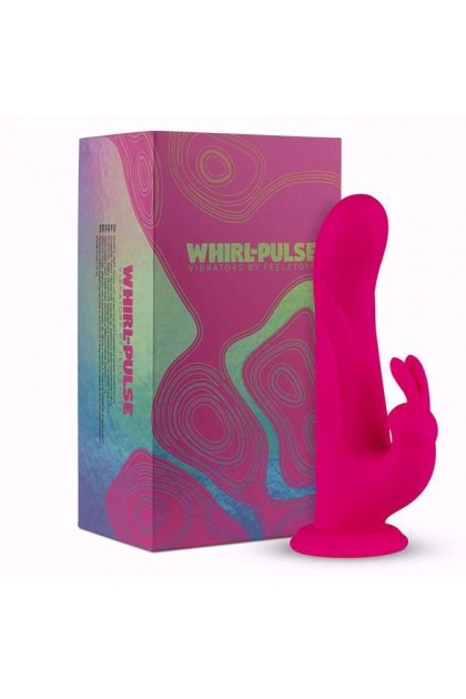 VIBROMASSEUR RABBIT ROTATIF WHIRL-PULSE & TÉLÉCOMMANDE ROSE