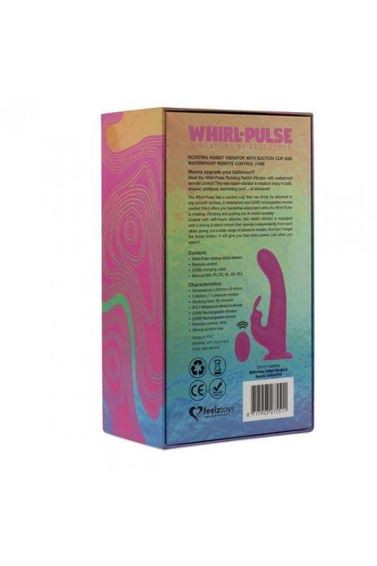 VIBROMASSEUR RABBIT ROTATIF WHIRL-PULSE & TÉLÉCOMMANDE ROSE