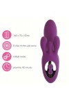 RABBIT TRIVIBE AVEC STIMULATION CLITORIDIENNE ET DES LÈVRES - VIOLET