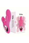 RABBIT TRIVIBE AVEC STIMULATION CLITORIDIENNE ET DES LÈVRES - ROSE