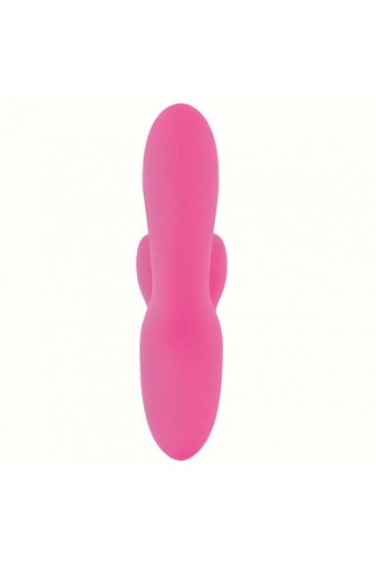 RABBIT TRIVIBE AVEC STIMULATION CLITORIDIENNE ET DES LÈVRES - ROSE