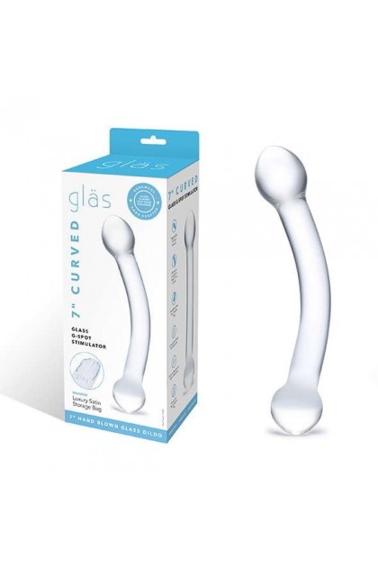 GODE EN VERRE STIMULATEUR DE POINT G INCURVÉ