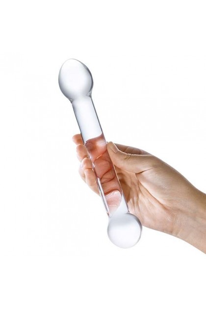 GODE EN VERRE STIMULATEUR DE POINT G INCURVÉ