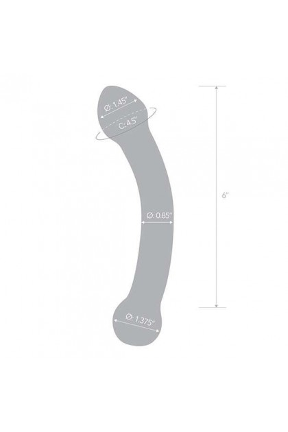 GODE EN VERRE STIMULATEUR DE POINT G INCURVÉ